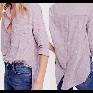 Free People Button Down Tunic Top sz. M